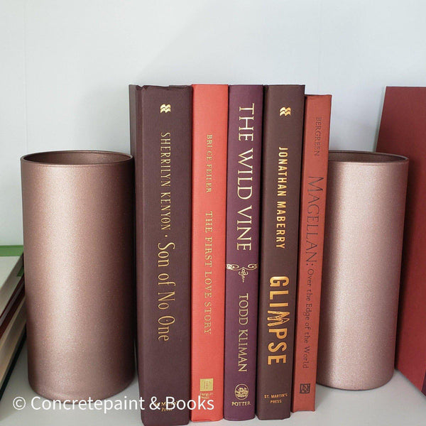 Rose Gold Metallic 7 | Display Books & Accents-Set of Decorative Books and Accents-[stack of real books for decorating]-[set of books with decorative accents]