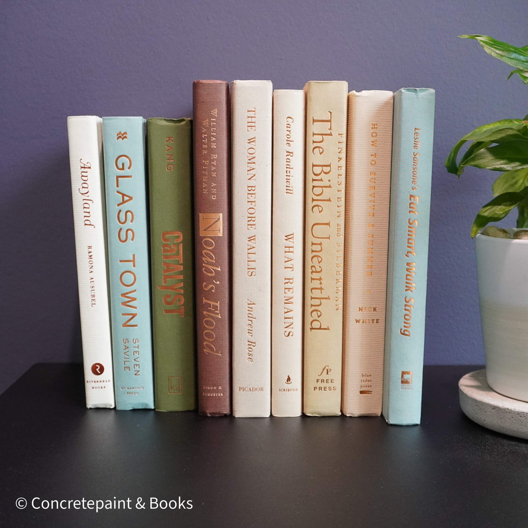 Neutral & Green Books for Display 9