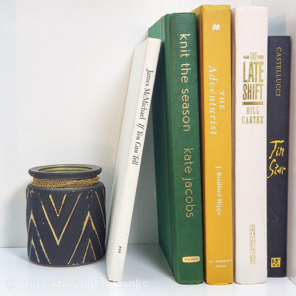 Natural Intensity 6 | Books & Candle Holder-Set of Decorative Books and Accents-[stack of real books for decorating]-[set of books with decorative accents]