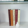 Neutral & Warm Toned Book Set 6-Set of Decorative Books and Accents-[stack of real books for decorating]-[set of books with decorative accents]