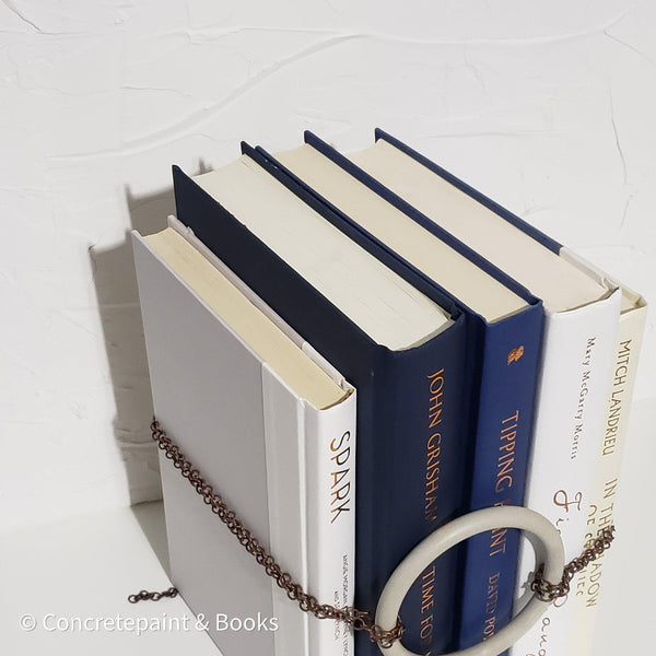 Concrete & Copper Decorative Book Set 5-Concretepaint & Books-[masculine_decor]-[industrial_home_decor]-[floating_shelf_decor]-Decorative_Books