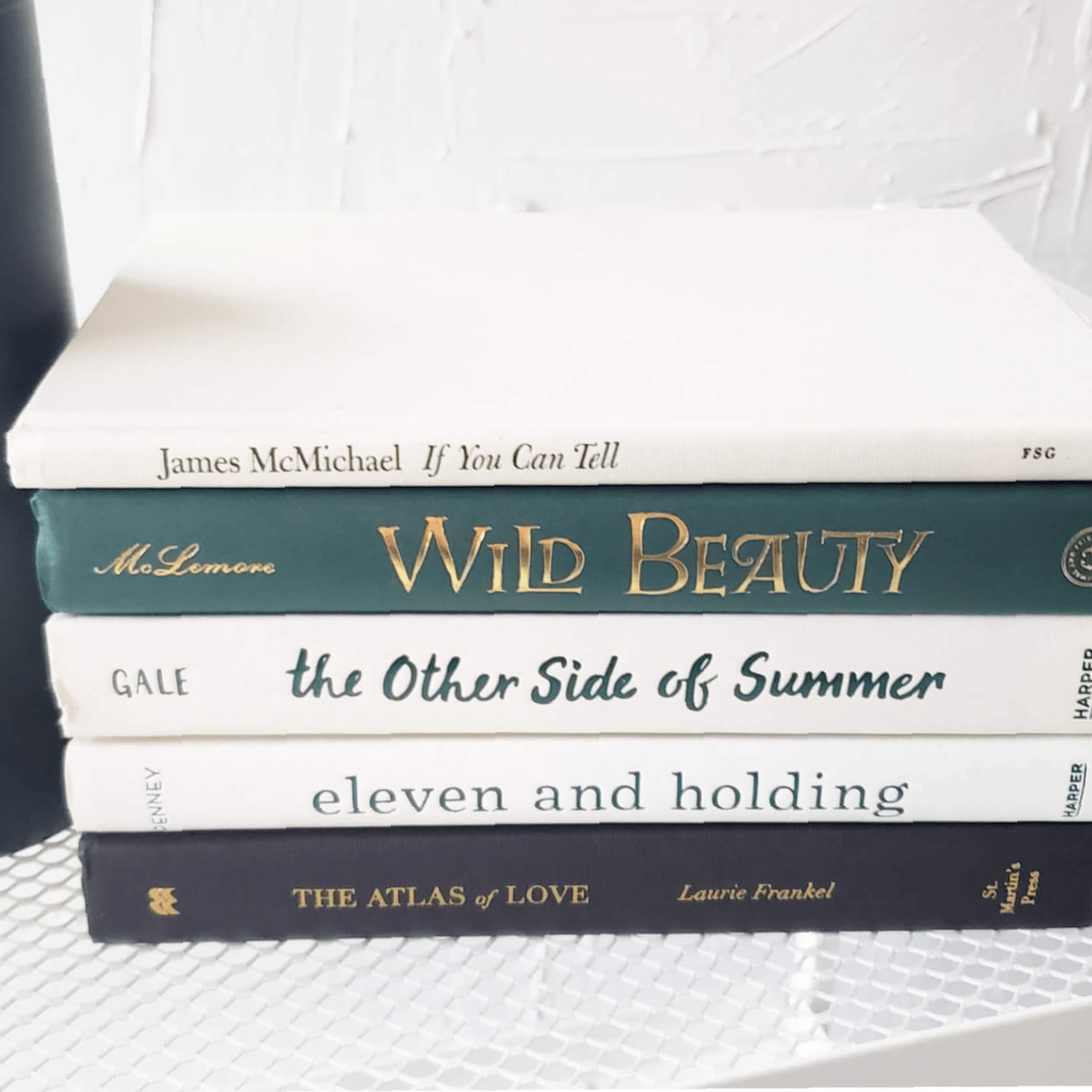 Moody Luxury 8 | Book Stack + Faux Plant + Vases-Set of Decorative Books and Accents-[stack of real books for decorating]-[set of books with decorative accents]