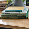 Vintage Green Coffee Table Book Stack 4